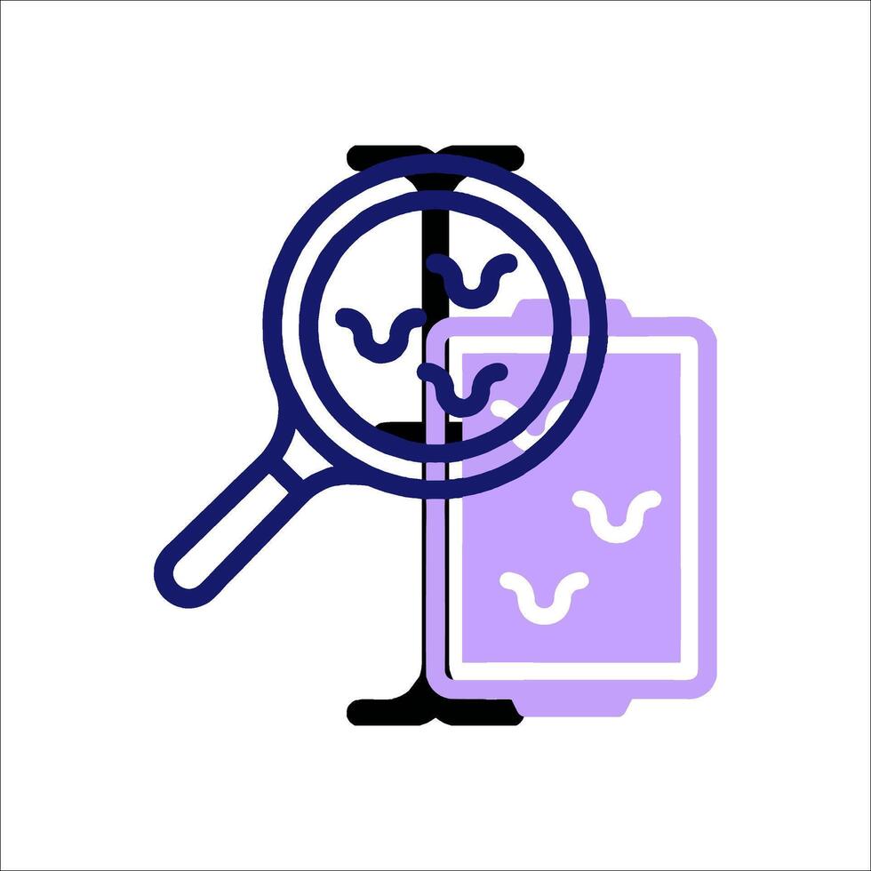 A magnifying glass and a clipboard with a magnifying glass vector