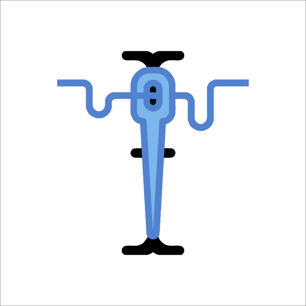 A blue bicycle with a handlebar and a handle vector
