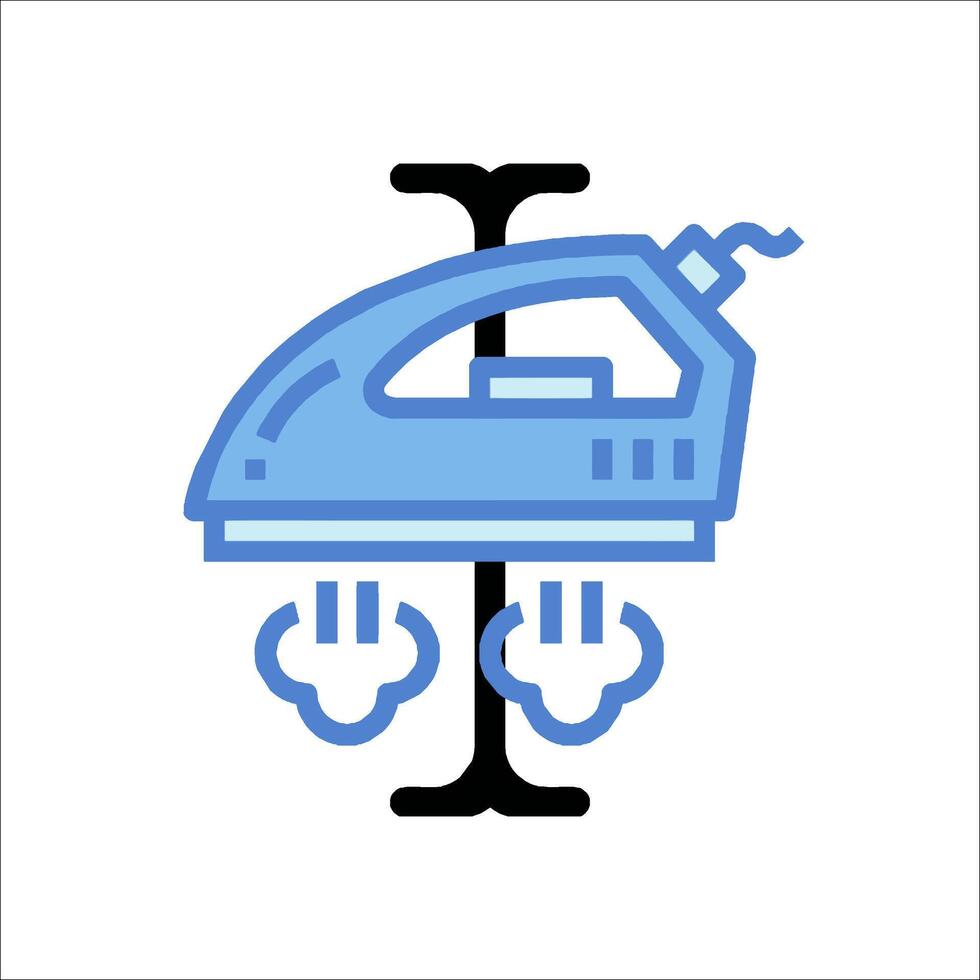 A blue iron on a white background vector