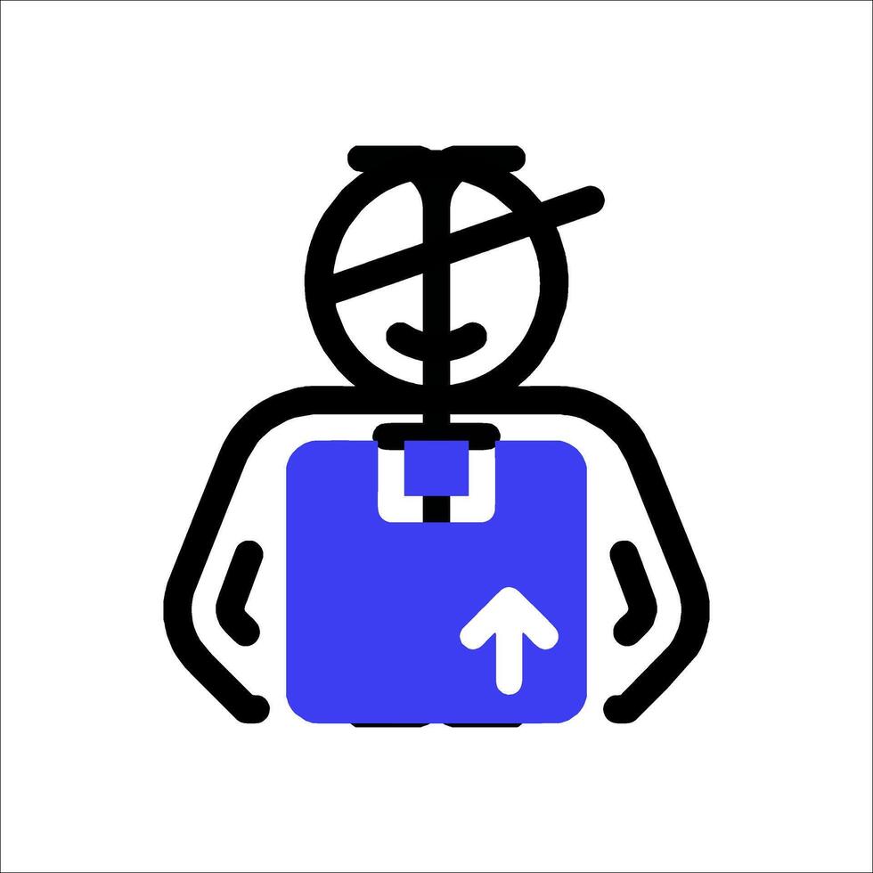 A man with a suitcase and an arrow pointing up vector