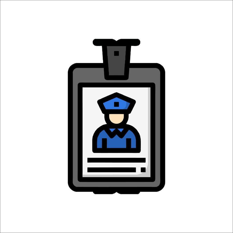 A police officer is on the phone icon vector