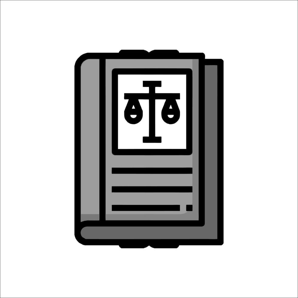A book with scales of justice on it vector