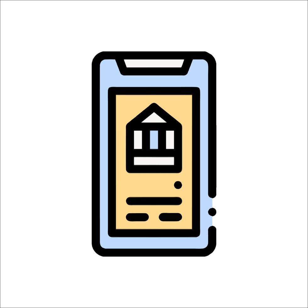 Mobile app icon illustration vector