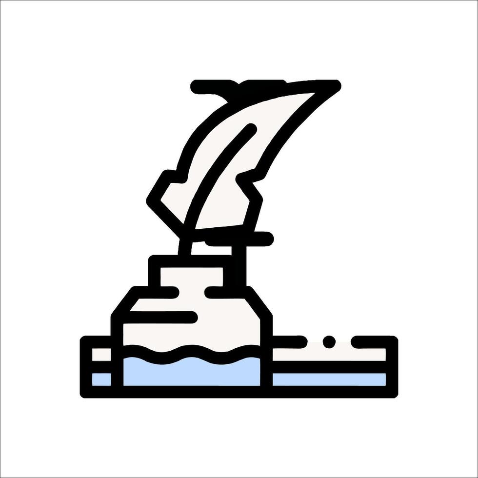 A pen and ink on a table with a feather vector
