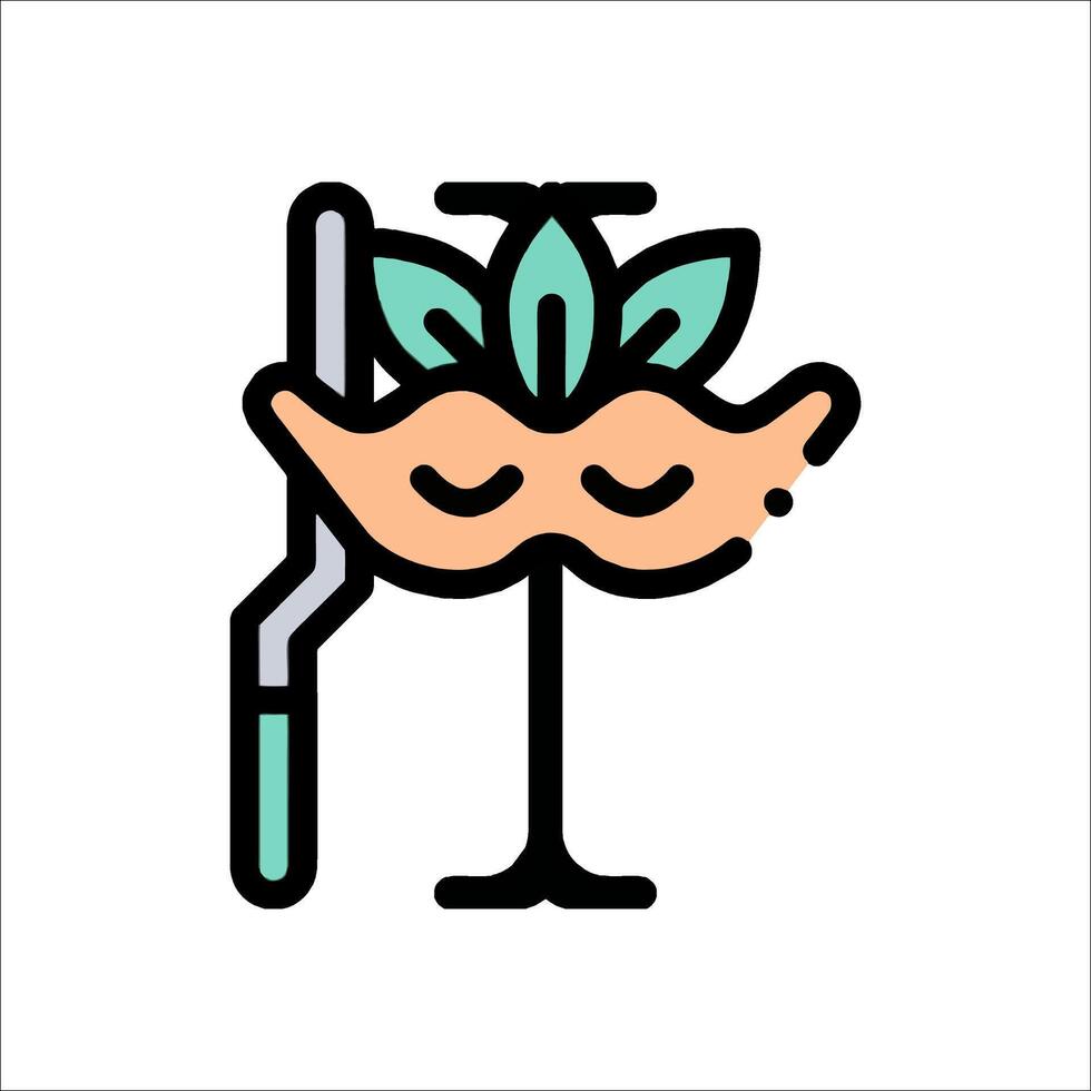 A drink with a flower in it and a knife vector
