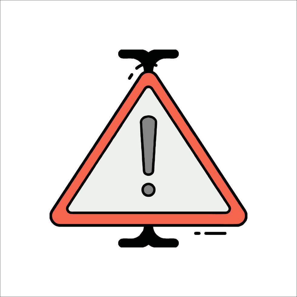 Warning sign illustration vector