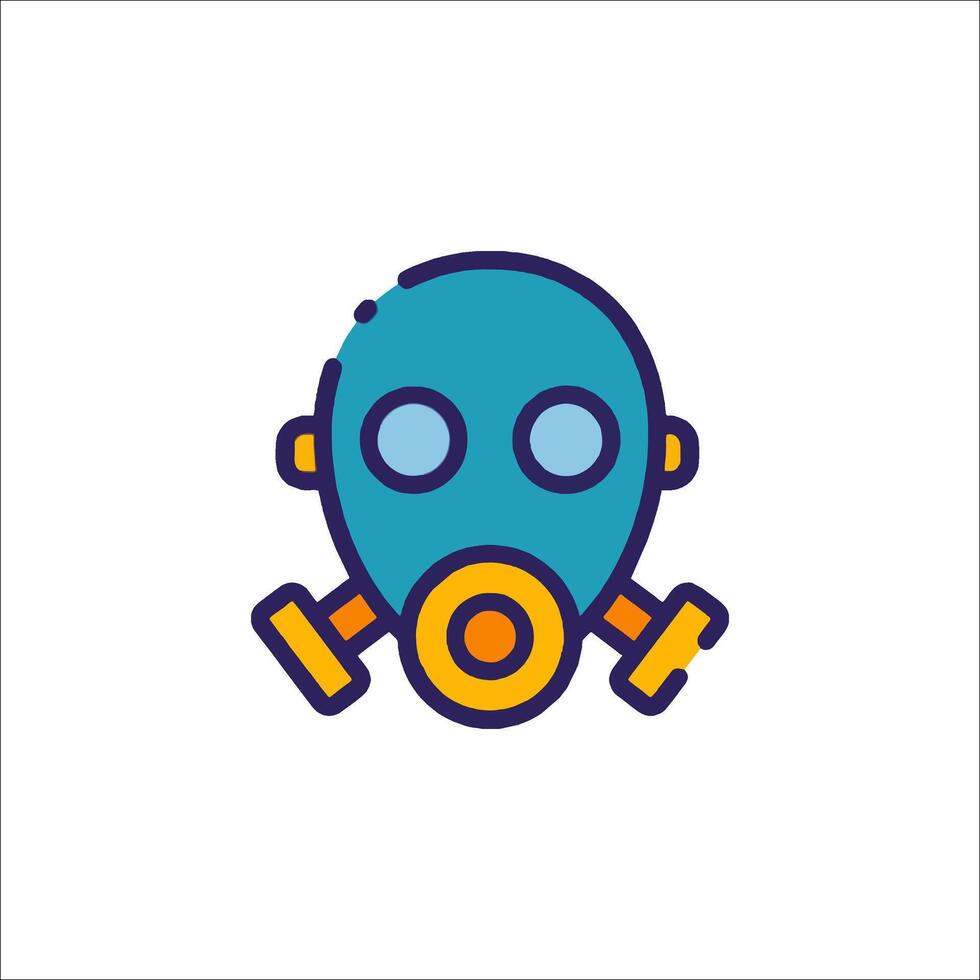 A gas mask icon on a white background vector