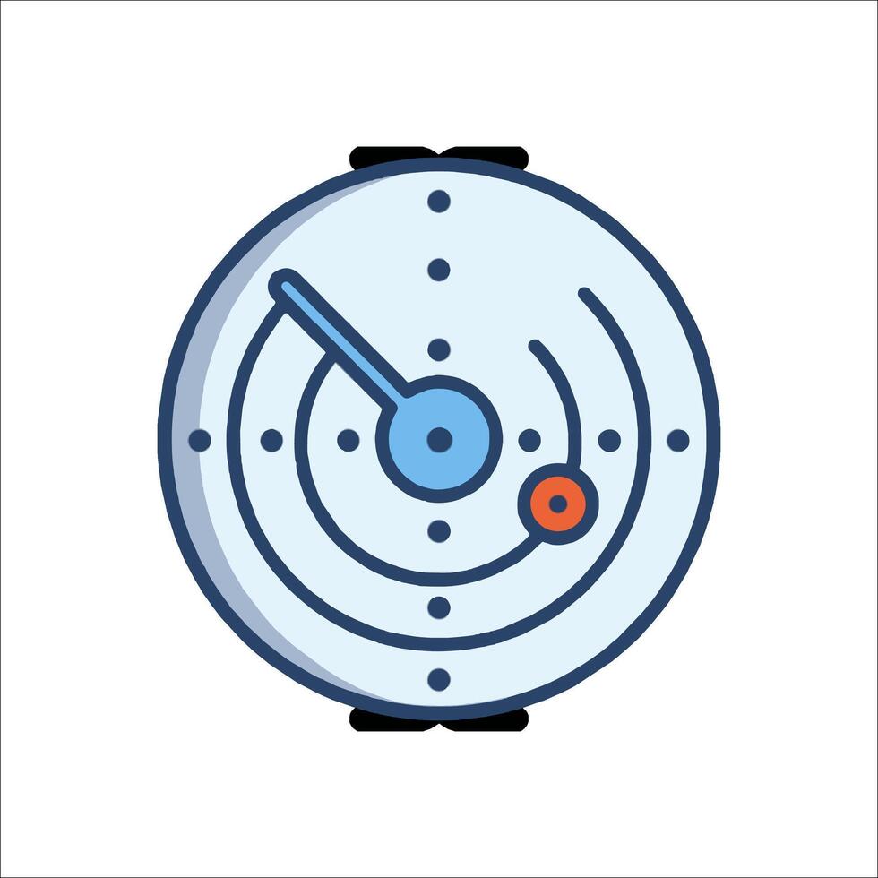 A clock with a target on it vector