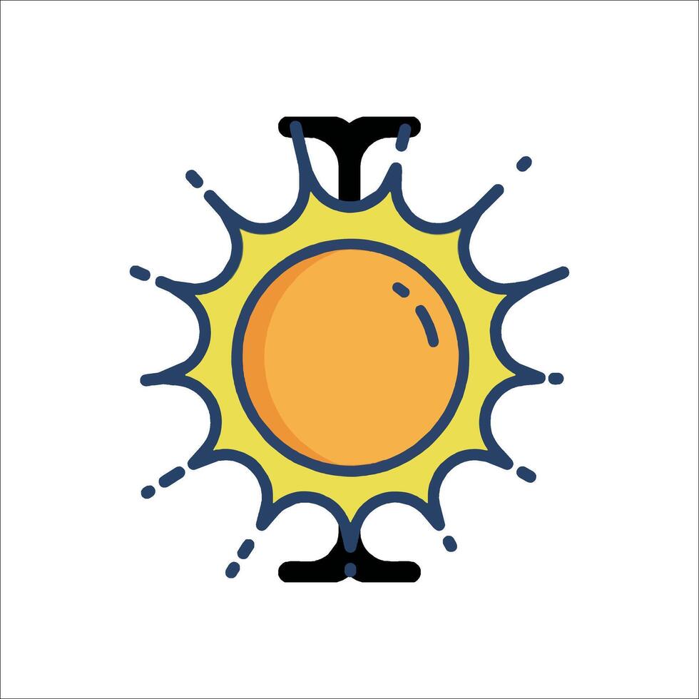 Sun icon illustration vector