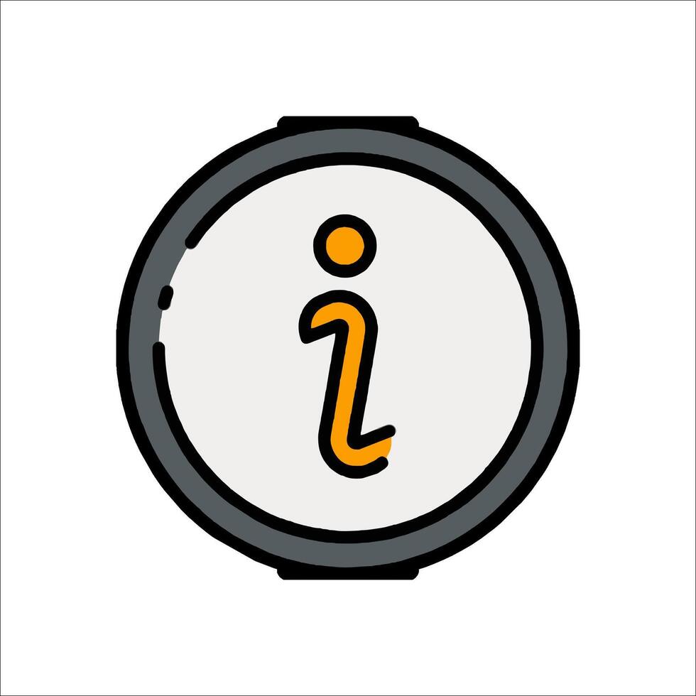 A clock with the word i in it vector