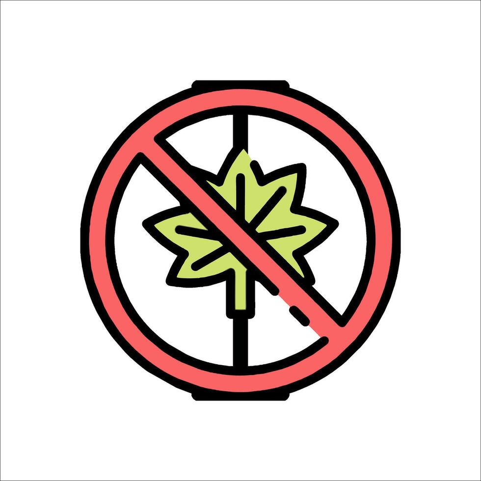 No leaf sign illustration vector