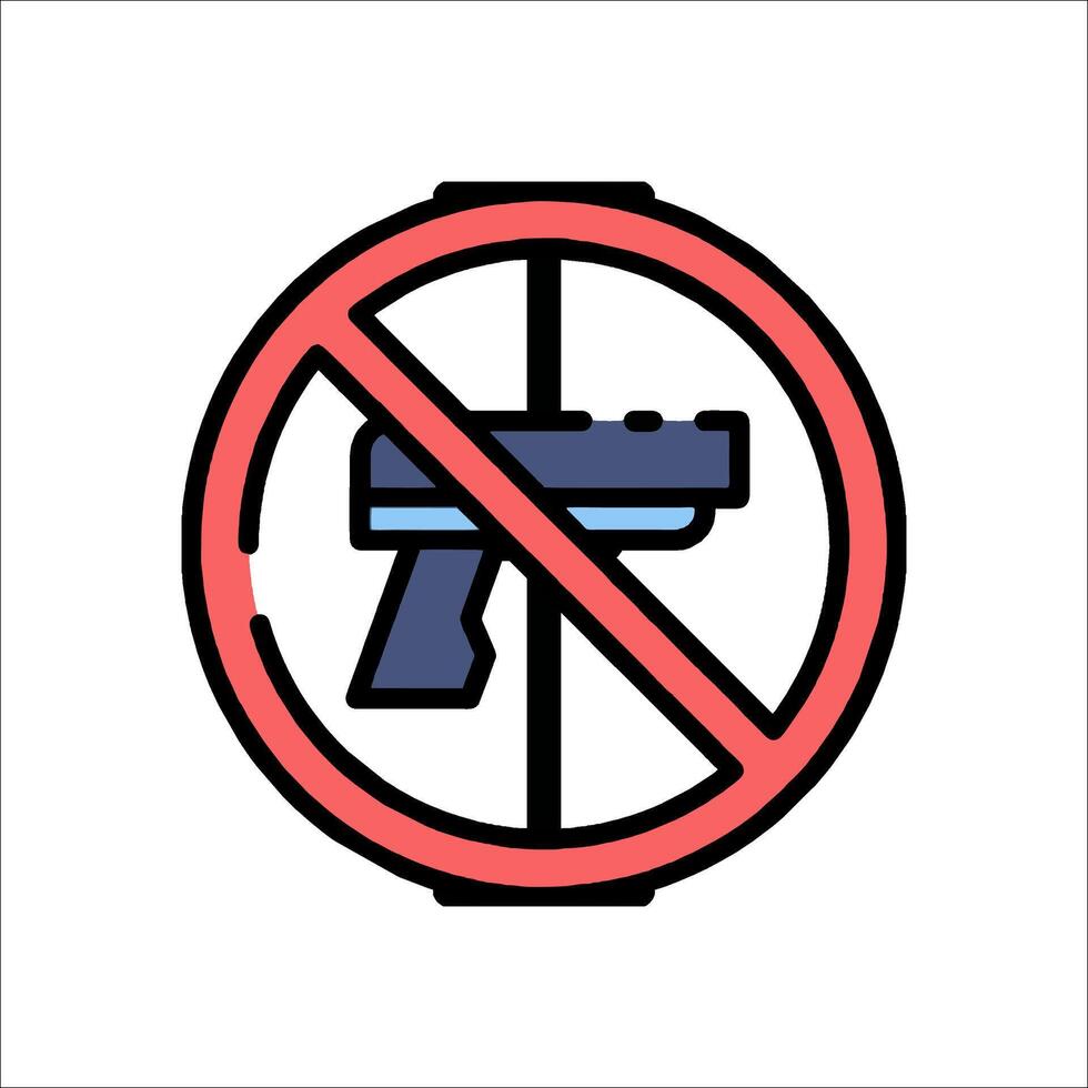 No guns sign illustration vector