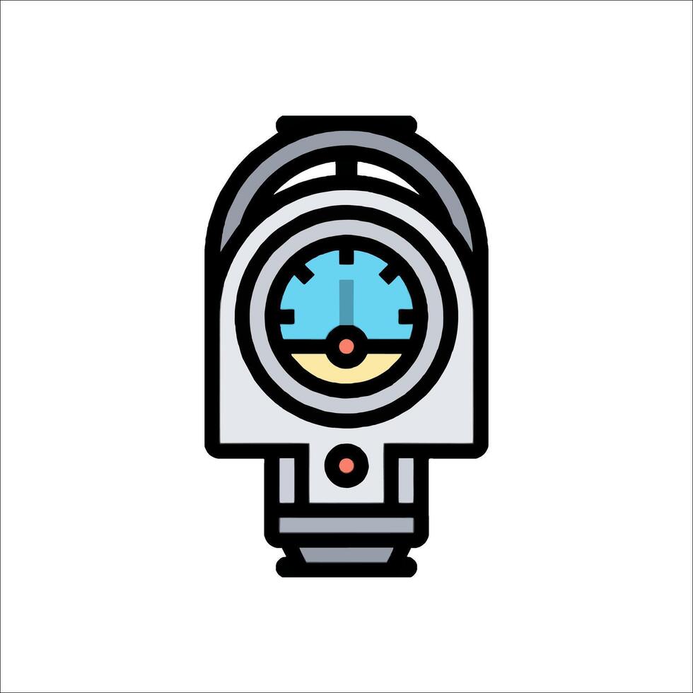 A gas meter icon on a white background vector