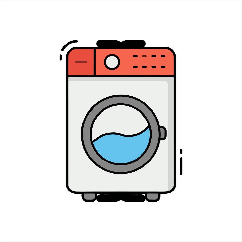 A washing machine icon on a white background vector