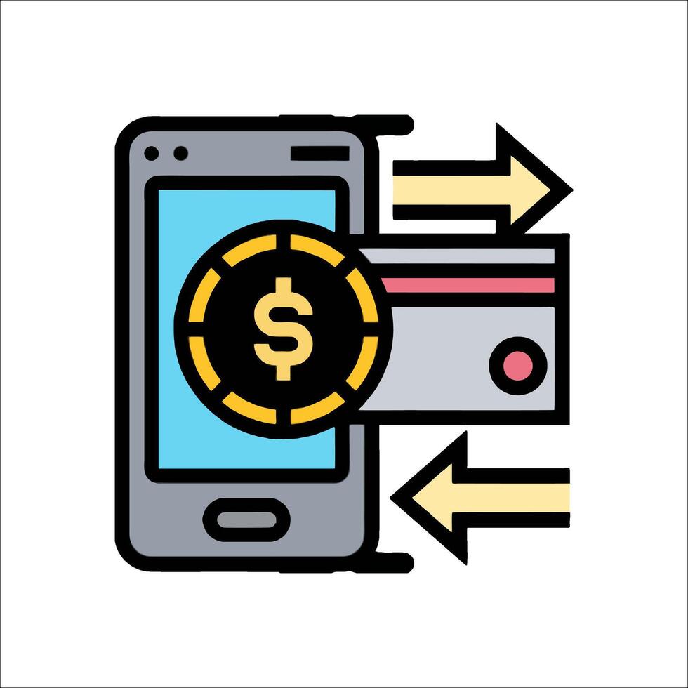 Mobile payment icon illustration vector