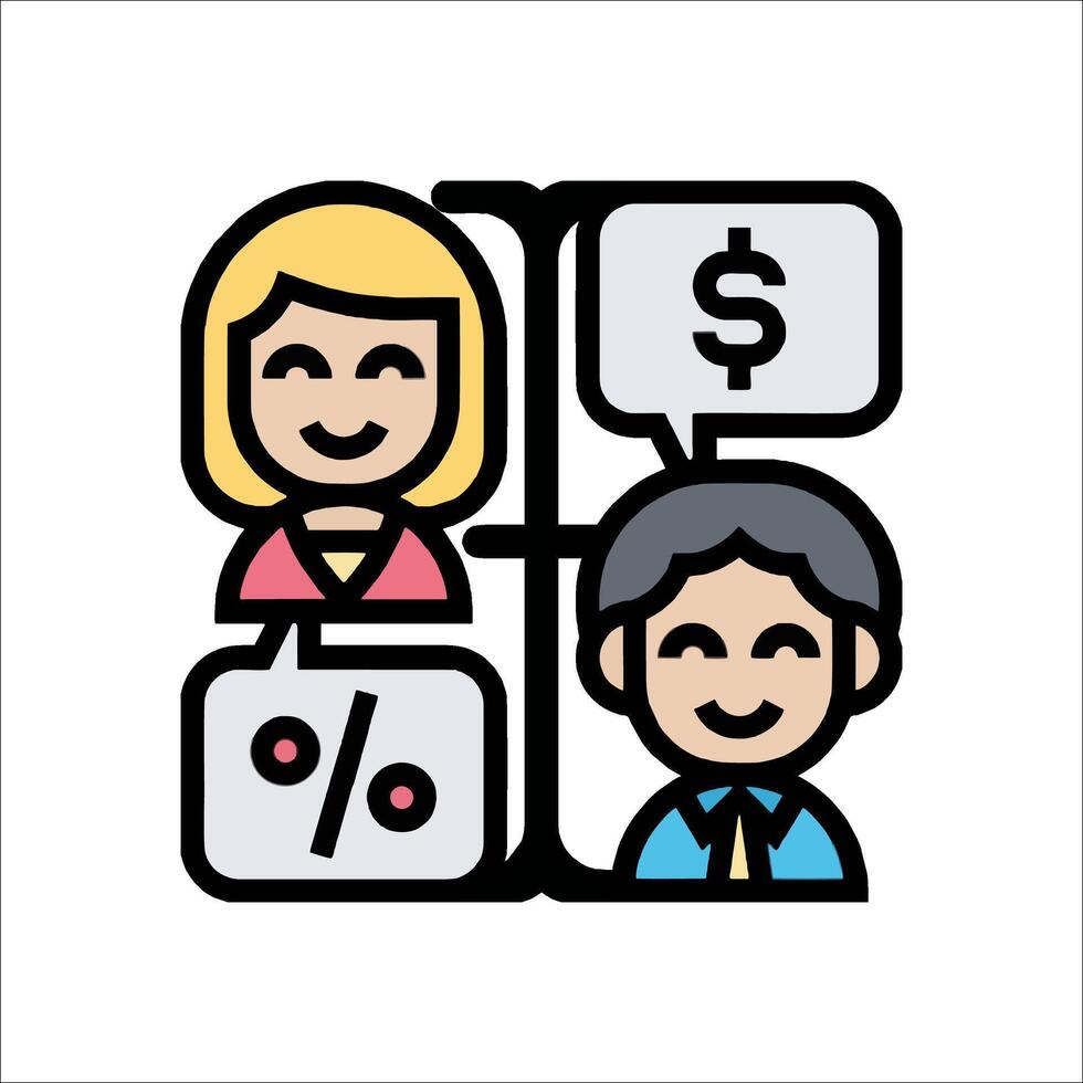 Business people with speech bubbles and dollar signs vector