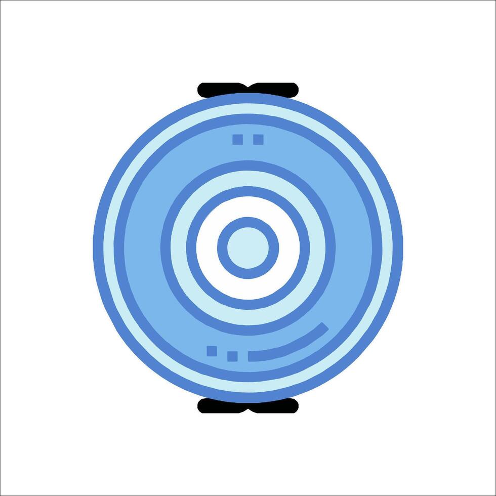 A blue circular object with a white background vector