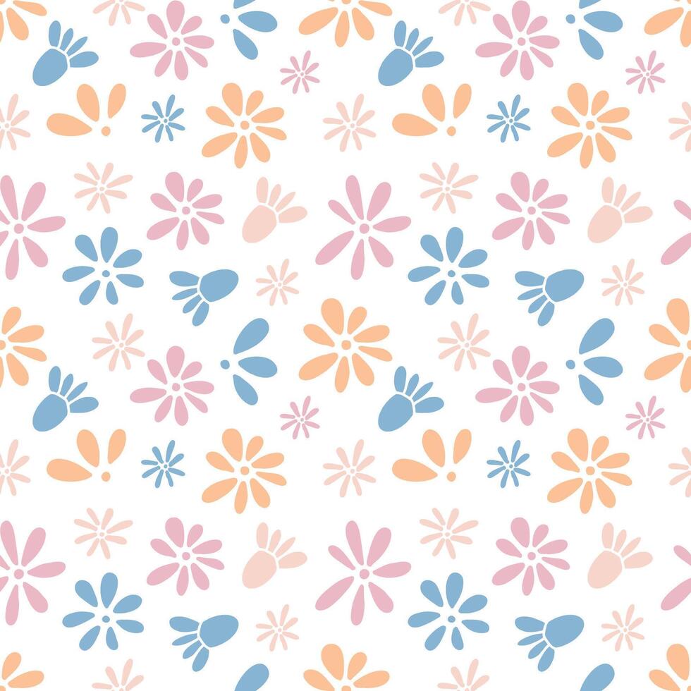 Pattern for fabric, packaging. Small delicate flowers. vector