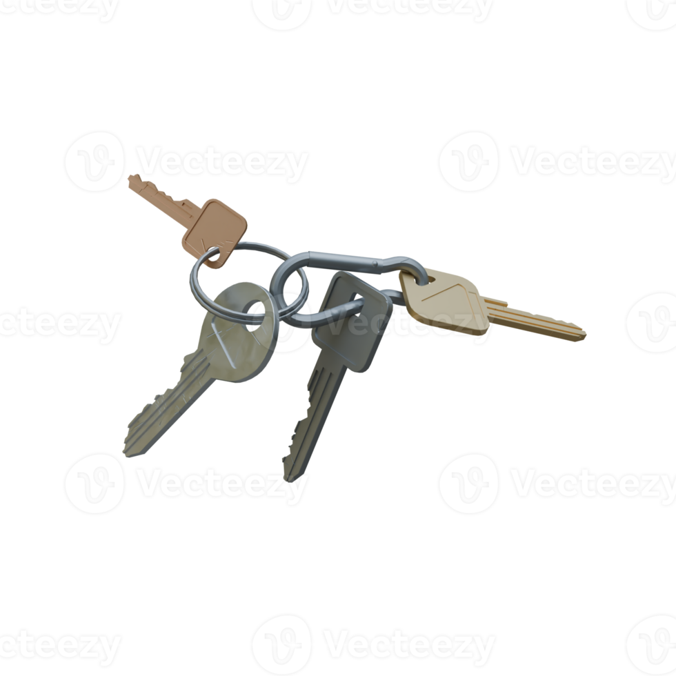 3d Render of keys png