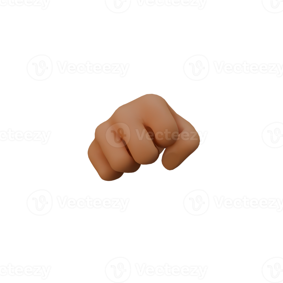 3d Render of hand icon stylized png