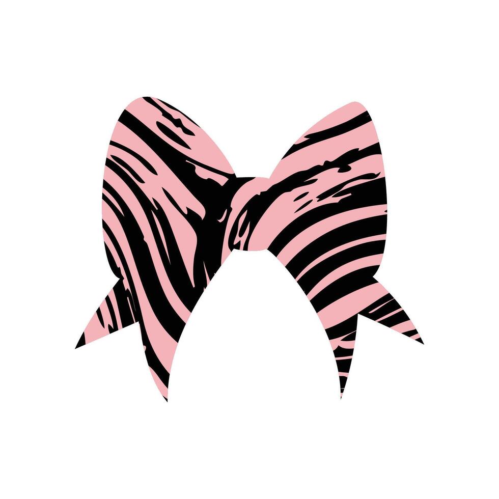 A retro-textured ribbon or bow in a flat design vector