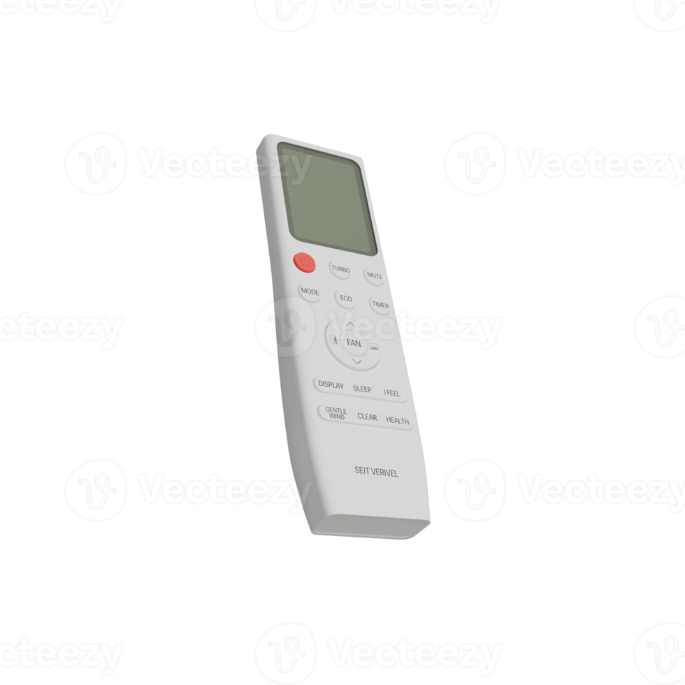 3d Render of AC Remote control png