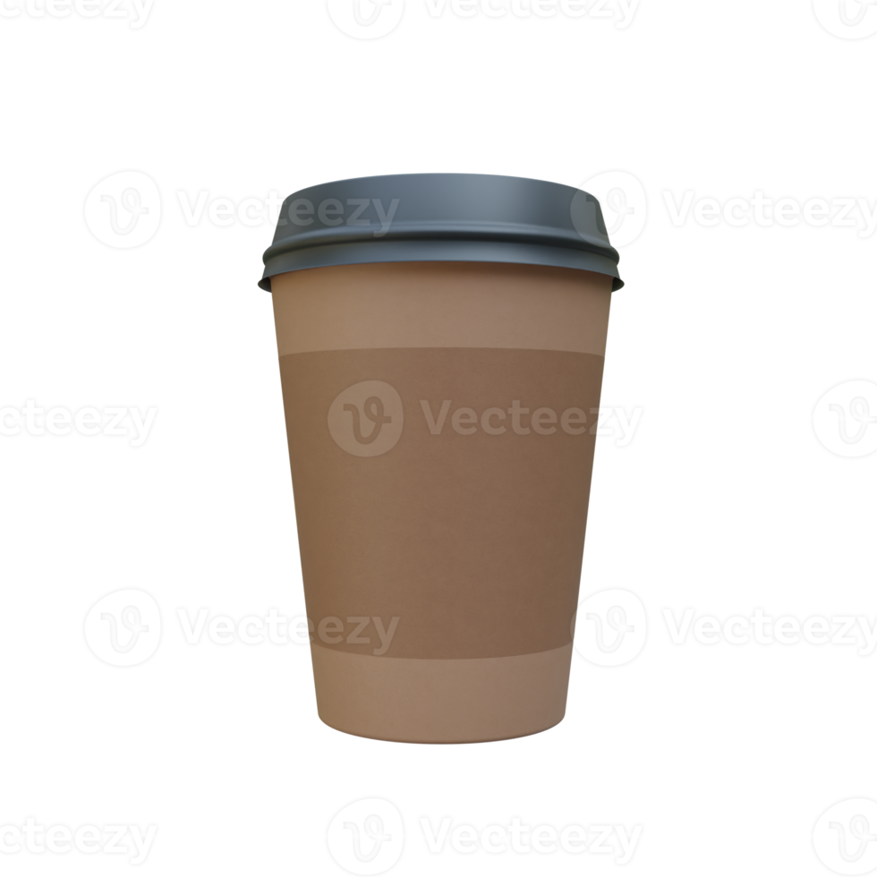 3d render of coffee cup png