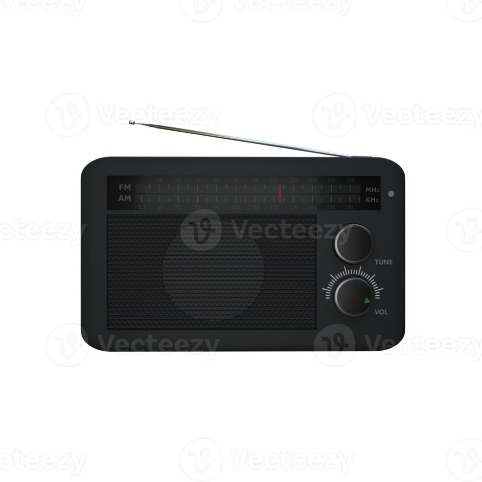 3d Render of Radio png