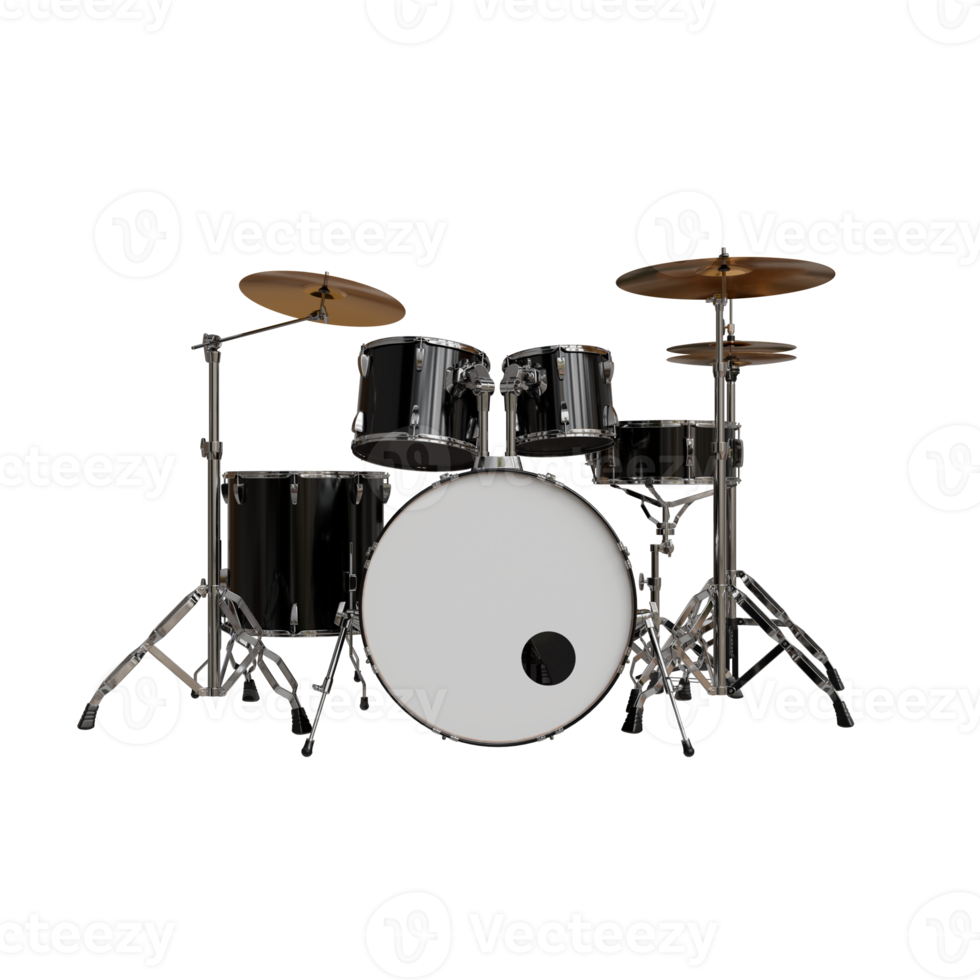 3d Render of drum set png