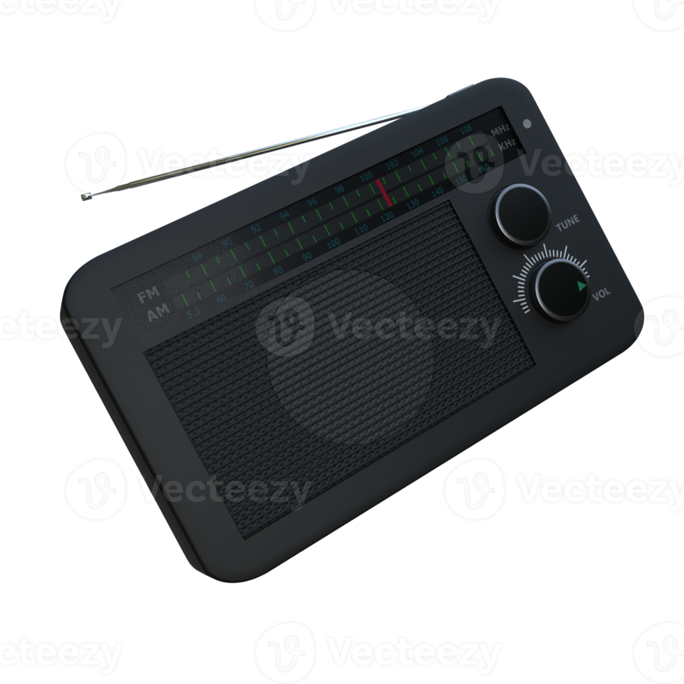 3d Render of Radio png