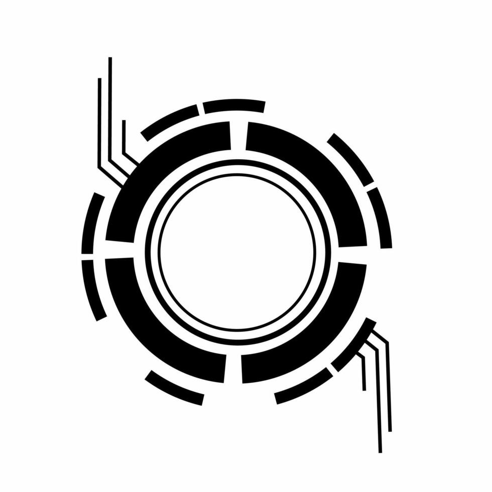 ilustración gráfico de circulo marco tecnología elementos vector