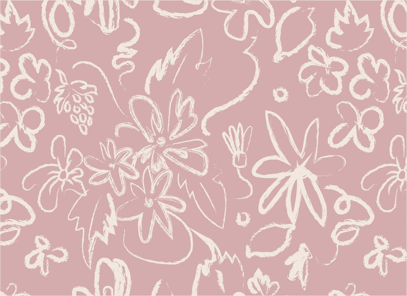 Minimalist floral pattern with abstract brushstrokes. Perfect for modern and trendy designs. vector