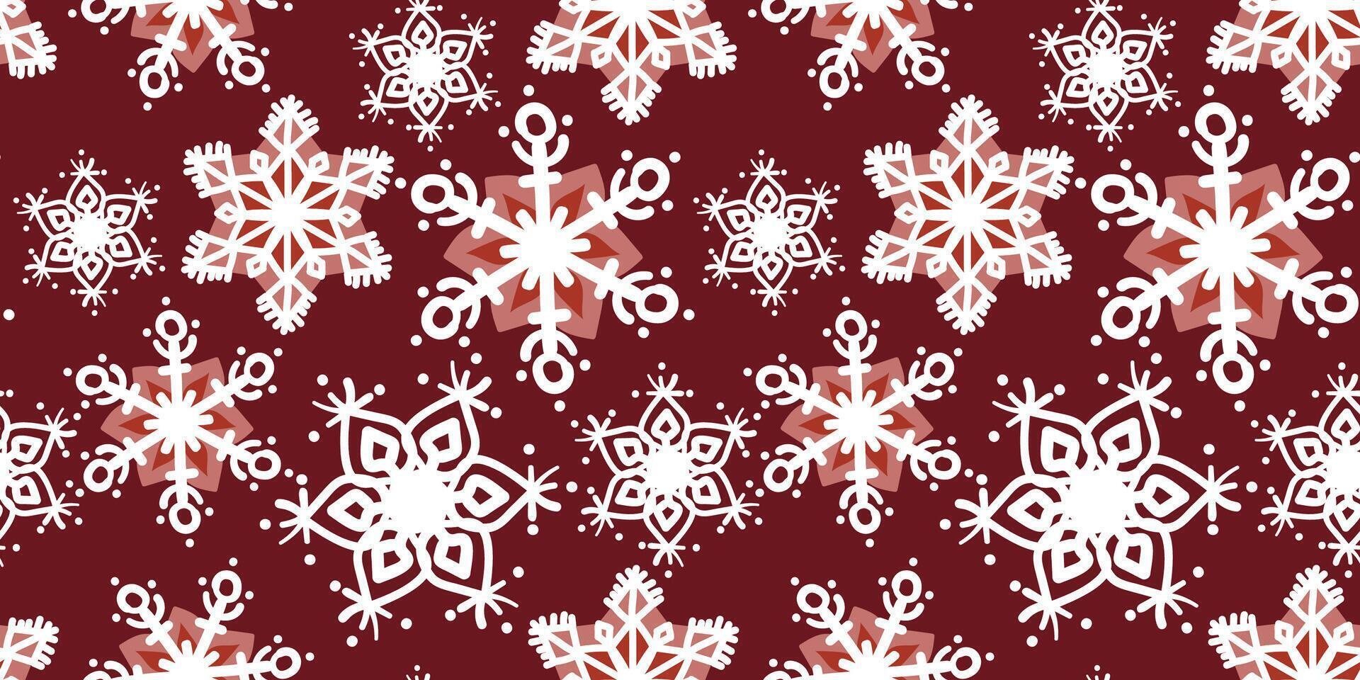 A classic and timeless pattern with traditional snowflakes vector