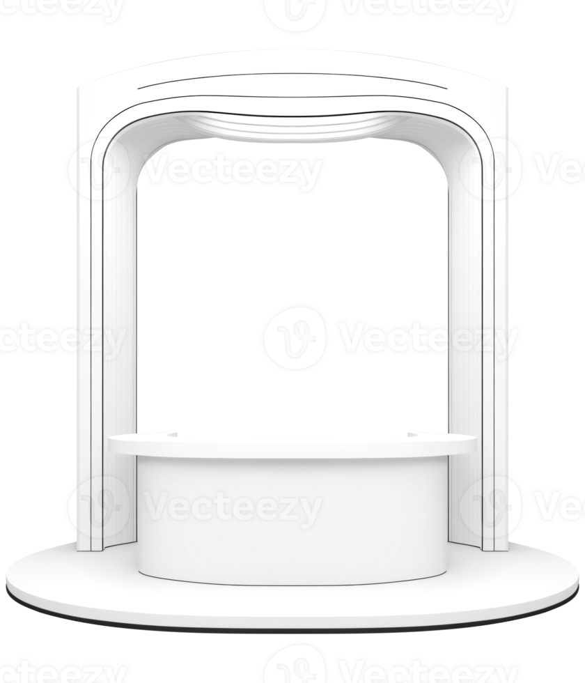 White Standee Showcase Design png
