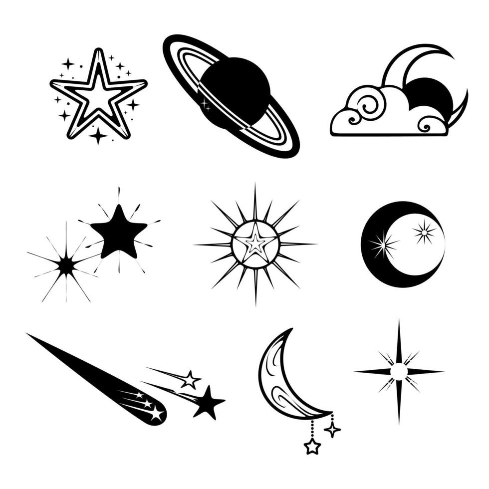 Graphic Design Abstract Outline Of A Star Constellation Monochrome. vector