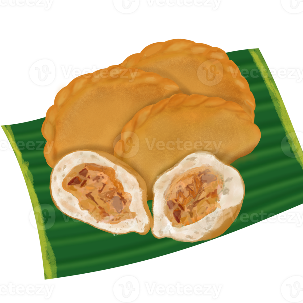 Fried bread panada food illustration png