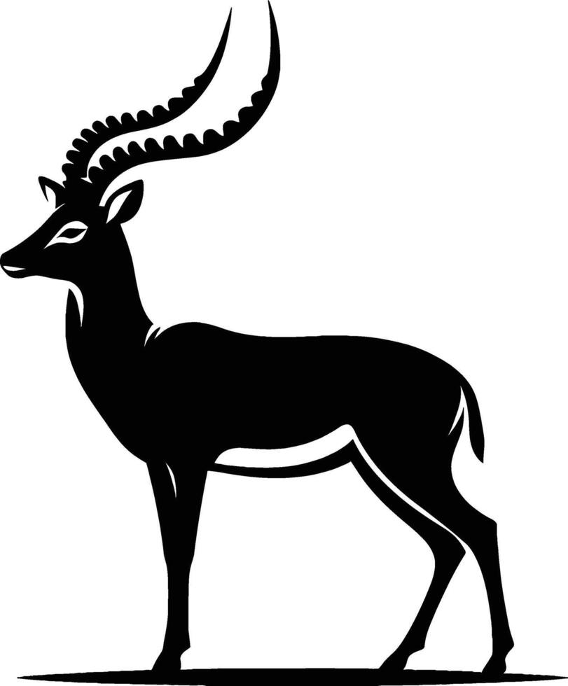Distinctive Impala Silhouette Art on White Background vector