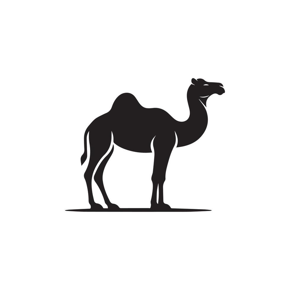 Creative a Simple camel silhouette Style with white background design vector
