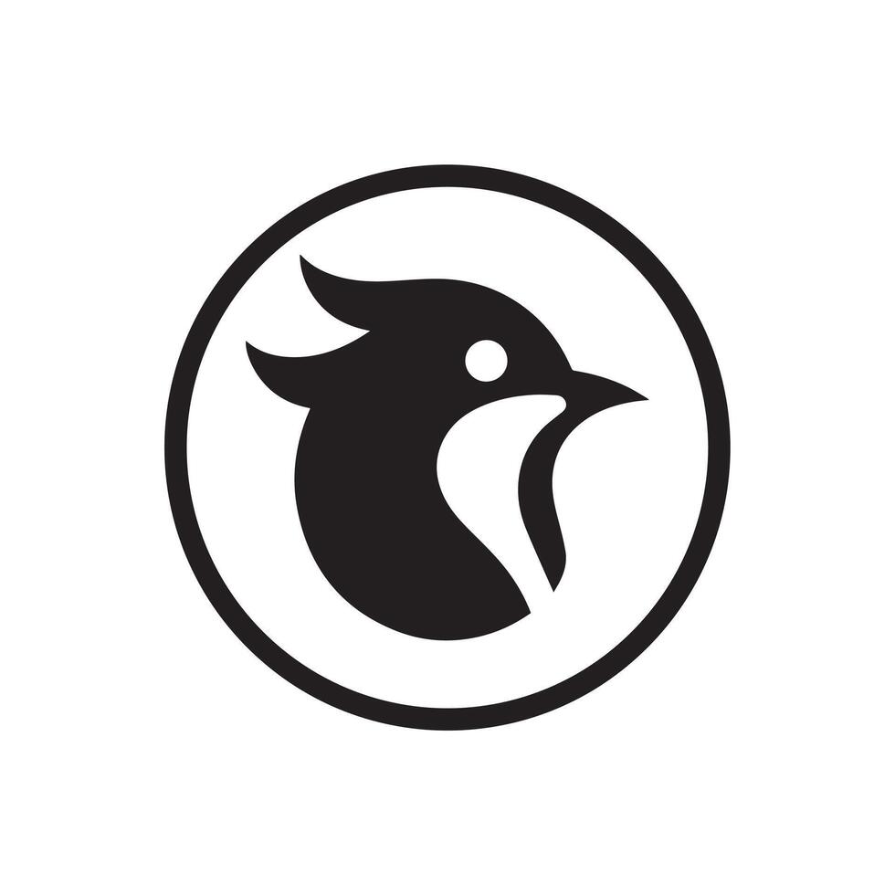 Creative simple Birds silhouette Style with white background template vector