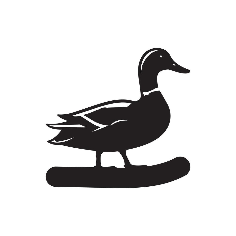 Creative simple Duck and Swan with white background vector