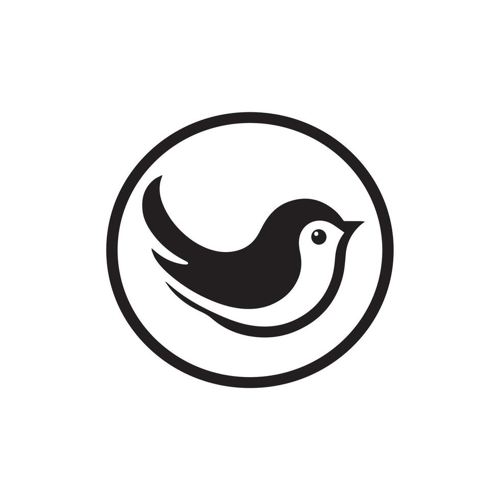 New Creative simple Birds silhouette Style with white background vector