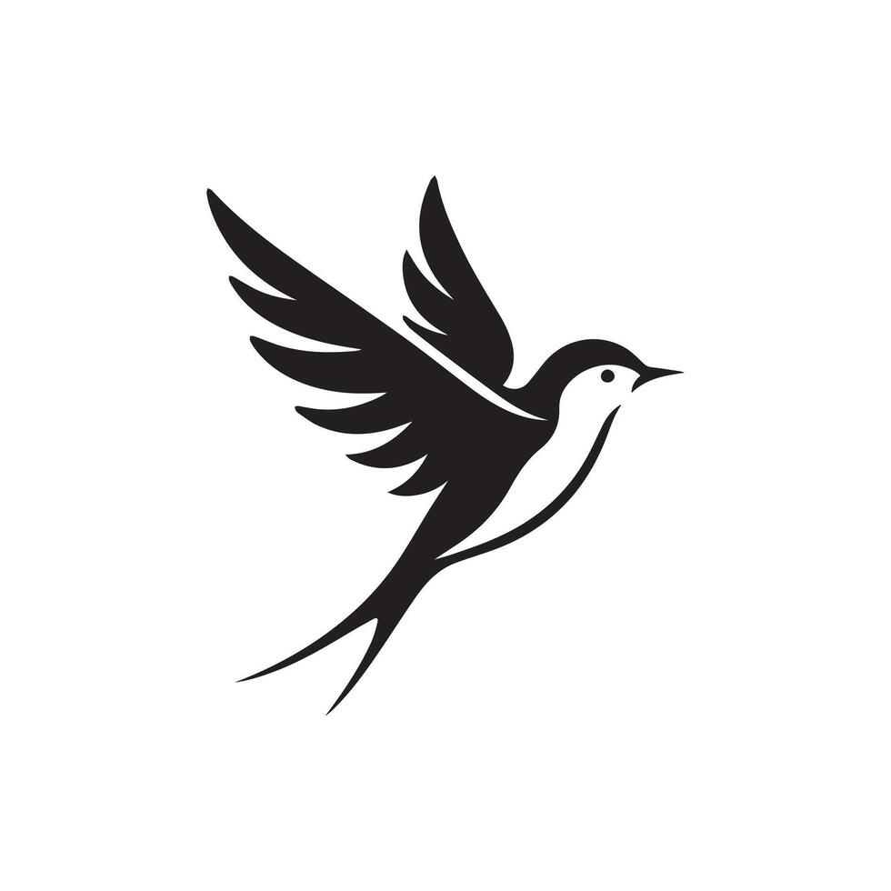 Creative simple Birds silhouette Style with white background 5 vector