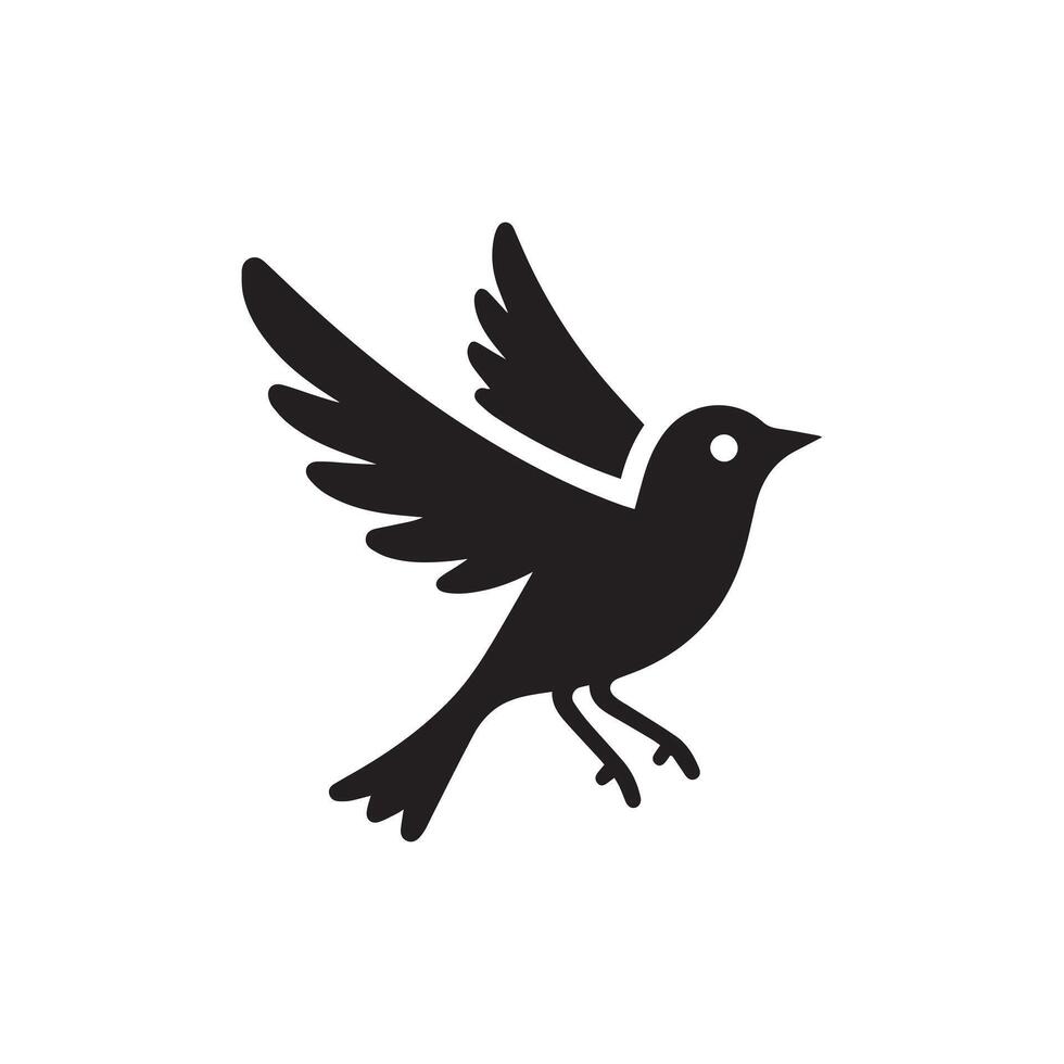 Creative simple Birds silhouette Style with white background 6 vector