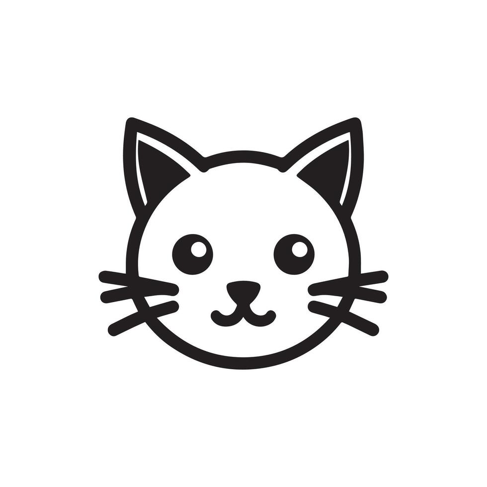 Creative modern Cat silhouette Style with white background vector