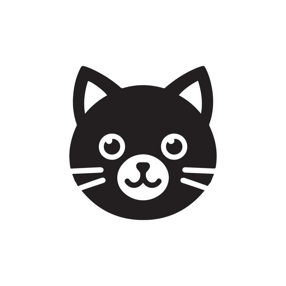 Modern simple Cat silhouette Style with white background vector