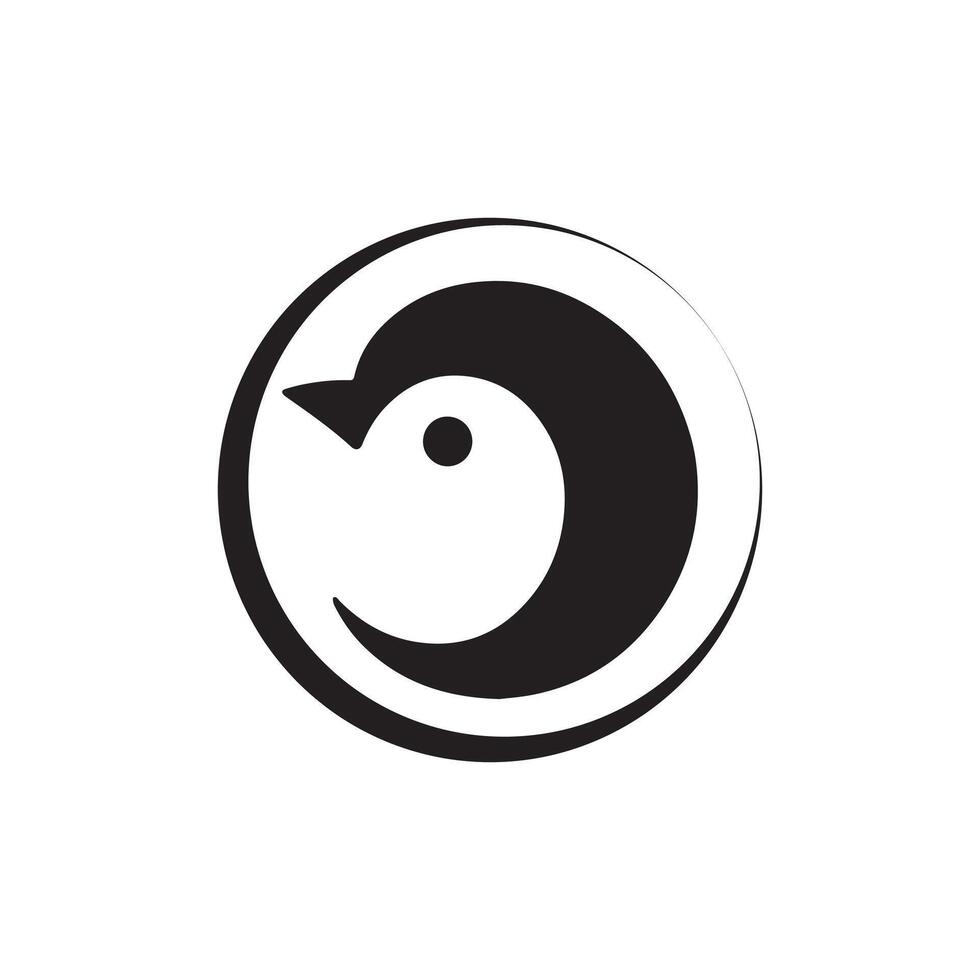 Creative simple Birds silhouette Style with white background logo vector