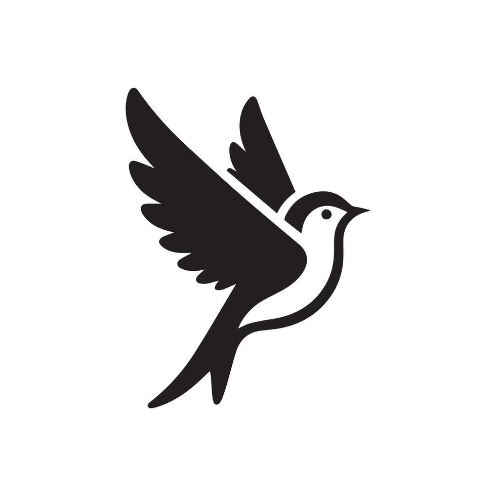 Creative simple Birds silhouette Style with white background 7 vector
