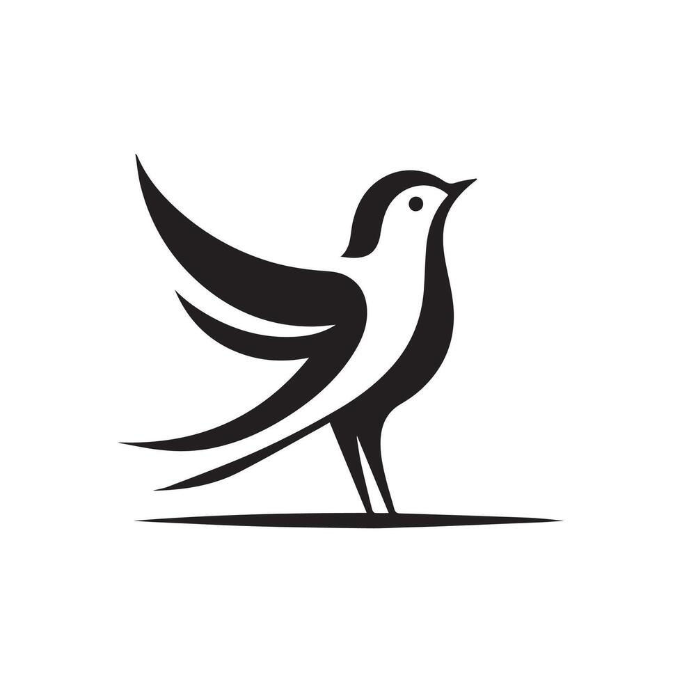 simple Birds silhouette Style with white background vector