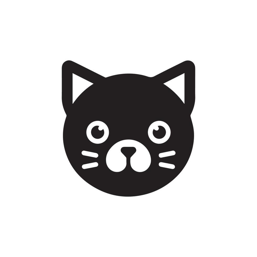 Creative Cat silhouette Style with white background vector