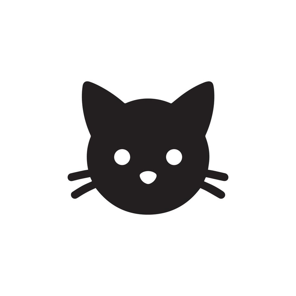 New simple Cat silhouette Style with white background vector
